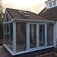 All glass conservatory exterior