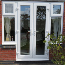 Patio doors at Holt property